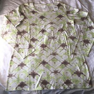 J Jill print long sleeve tee